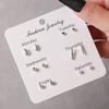 New European and American trendy fashionable fairy earrings, one-week studs delicate and compact combination earrings for women