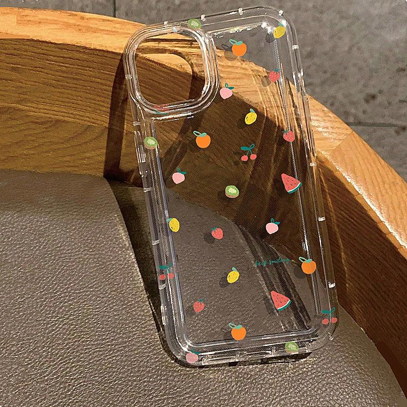 Summer Strawberry Flowers Print Clear Case for Mi 14 13 13T 12 12T Pro 11 Lite POCO X3 Pro Airbag Shockproof Cover Funda