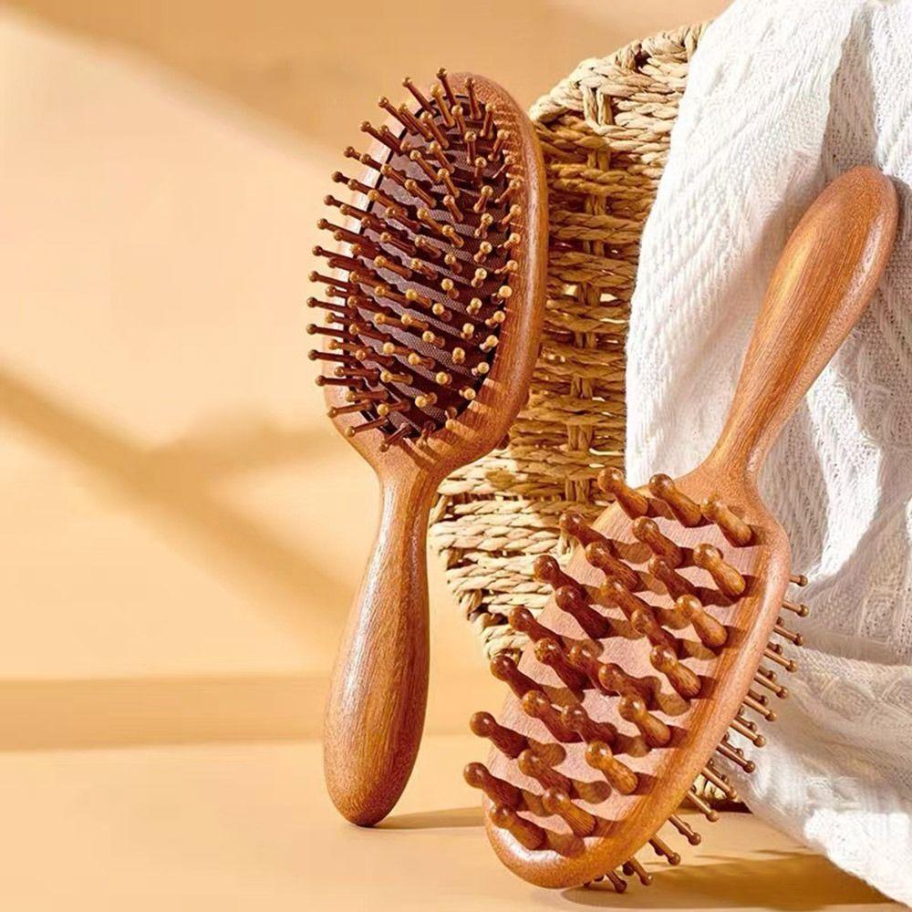 Расческа-массажер для кожи головы 2-в-1 Двусторонняя расческа для меридианов головы Расческа с воздушной подушкой для расслабления волос