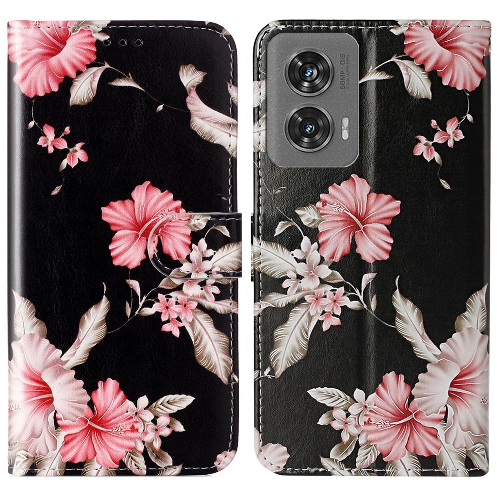 For Motorola Edge 50 Fusion 5G Case Pattern PU Leather Flip Phone Cover