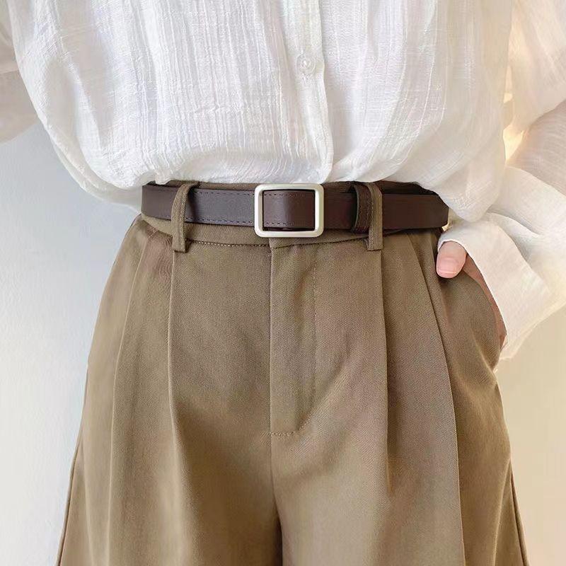 Stylish Pu Womens Belt No Hole Design Chic Retro Fashionable Waist Belt