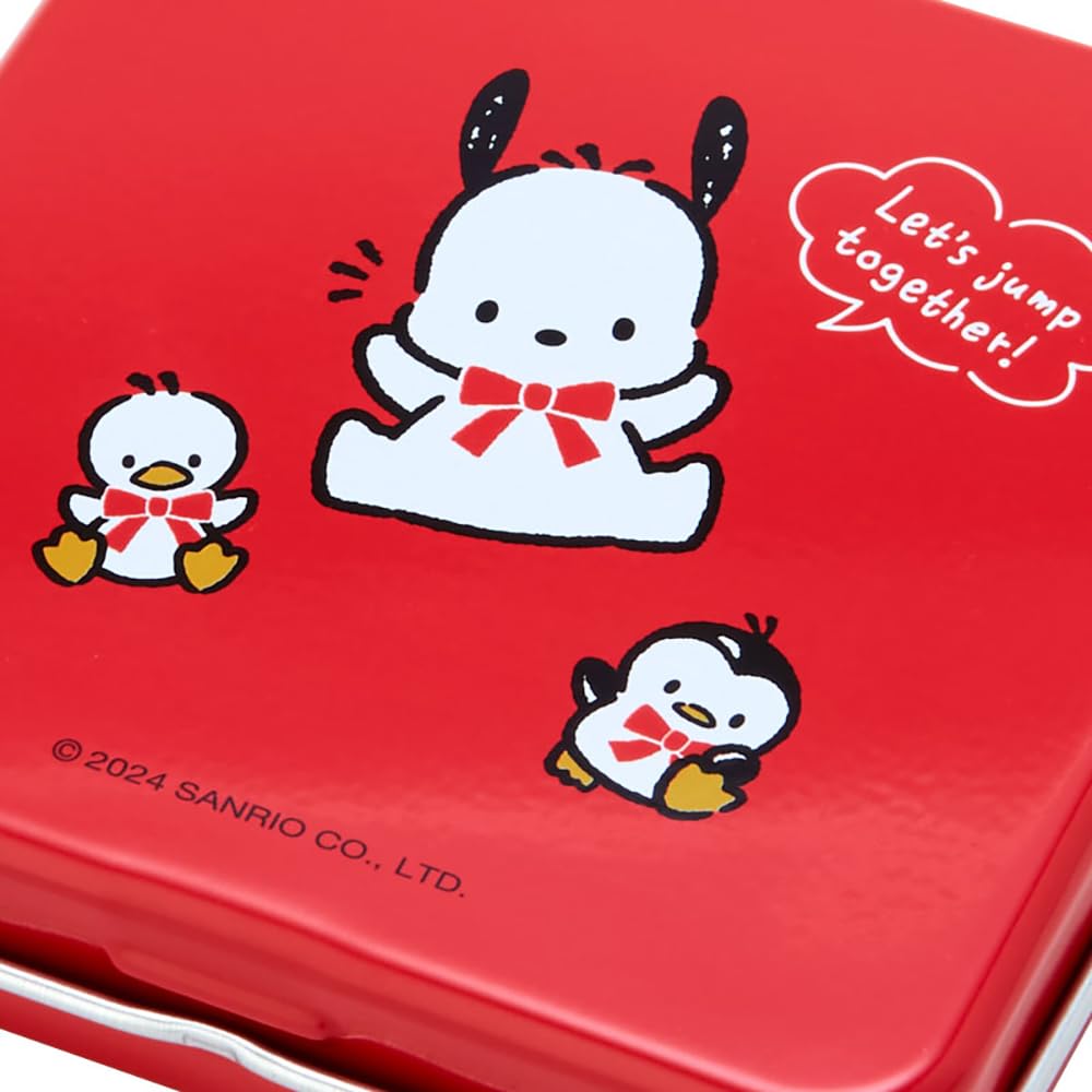 Sanrio Sanrio Pochacco Памятка в жестяной коробке 35-я годовщина Красная лента Памятка Pochacco Pochacco Канцелярские принадлежности Канцелярский блокнот 35-я годовщина День рождения