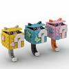Cat-Themed Question Mark Box MOC Keychain Building Set - Puzzle Assembly Model with Hanging Function