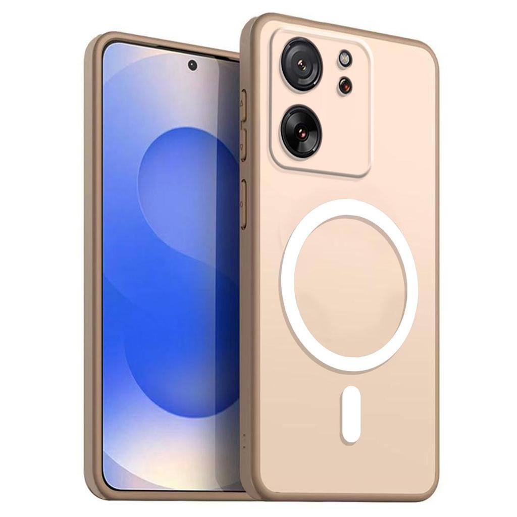 Магнитный железный кольцевой чехол для телефона для Xiaomi 13T Pro, 13T Матовый мягкий ТПУ Ударопрочный чехол