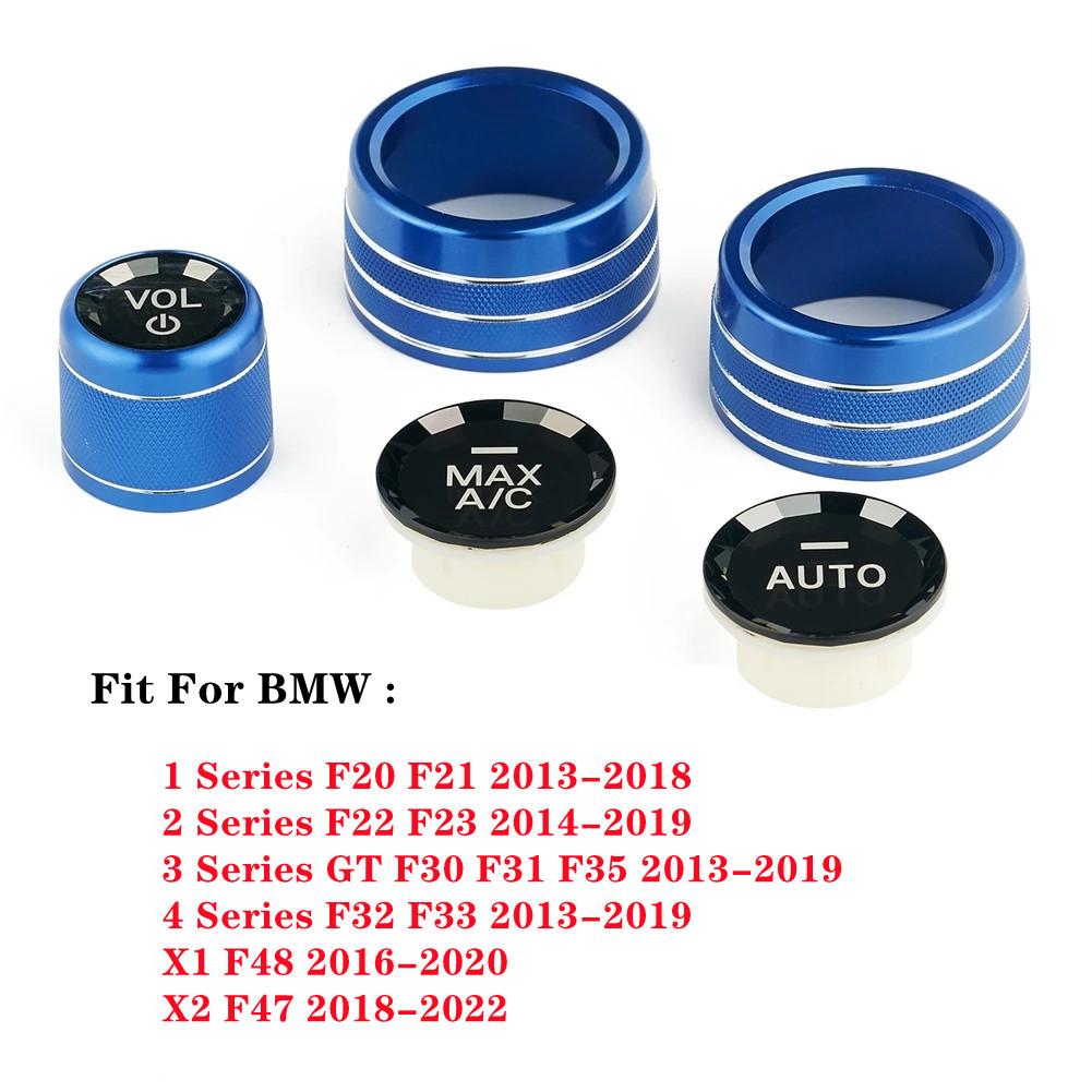 Car Styling Air Conditioning Volume Buttons Ring Trim For BMW 1 2 3 4 X1 X2 Series F20 F21 F22 F23 F30 F31 F32 F33 F25 F47