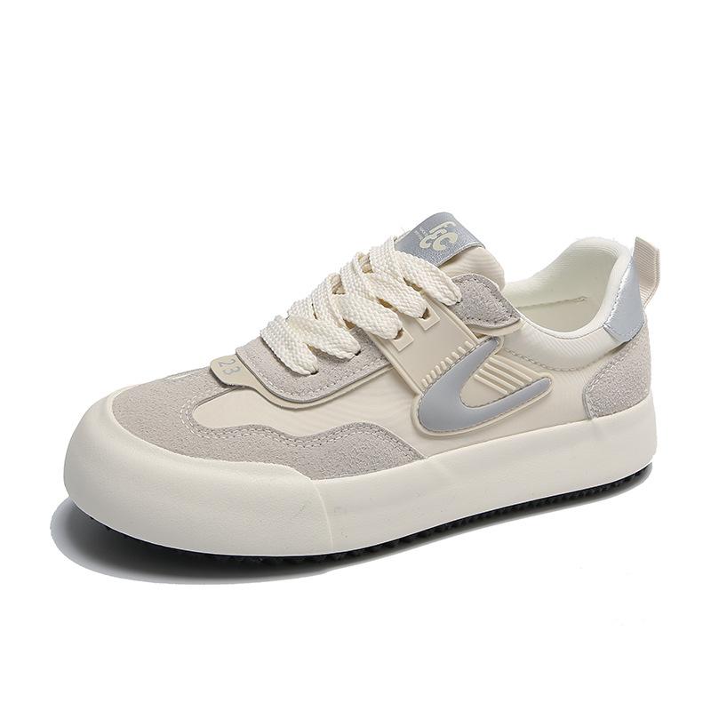 Модная женская повседневная трендовая спортивная обувь Новая модная платформа из искусственной кожи Кроссовки Женская легкая нескользящая обувь на шнуровке Вулканизированная обувь