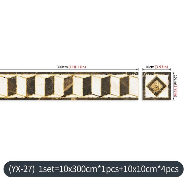 Съемный бордюр для пола, самоклеящиеся наклейки на плитку, пилинг-палка для гостиной, водостойкий настенный декор, линии, наклейки для кухни, ванной комнаты