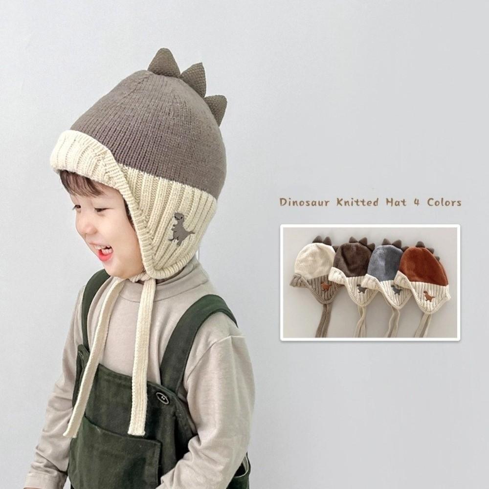 2-6Year Baby Knit Pullover Cap Liner Velvet Children's Hats Warm Ear Protection Hat Boy Girl