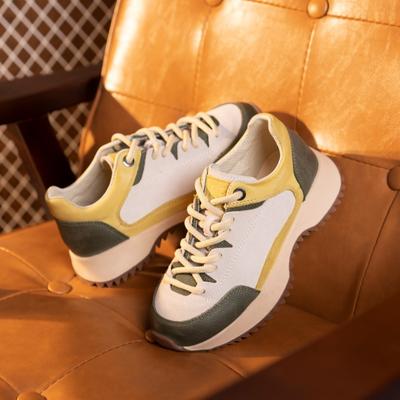 Весенние новые кожаные туфли женские туфли на платформе спортивные повседневные туфли