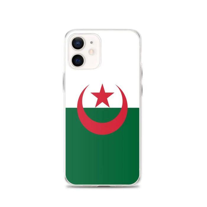 Coque Pour iPhone - PIXELFORMA - iPhone 12 - Drapeau De l'Algérie - Silicone Souple - Design Léger