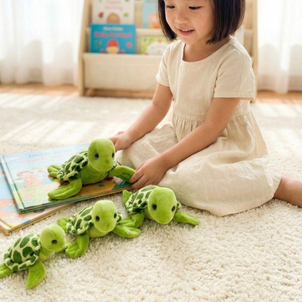 Fluffy Tortoise Plush Toys Soft Turtle Doll Throw Pillow Sea Turtle Stuffed Doll  Children Gift