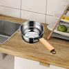 Multipurpose Soup Ladle Wooden Handle Water Spoon Small Saucepan Water Scoops  for Flower Watering