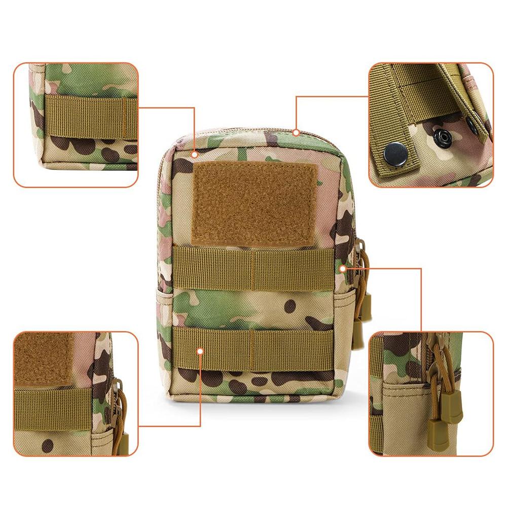 Тактическая сумка MOLLE Универсальная поясная сумка EDC для ремня, талии, военного жилета, рюкзака, крепление, снаряжение, прочный нейлон, органайзер для медицинских гаджетов, 1 шт.