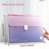 Gradient Color 13 Layer Folder Large Capacity Student Test Paper Storage Bag  Office
