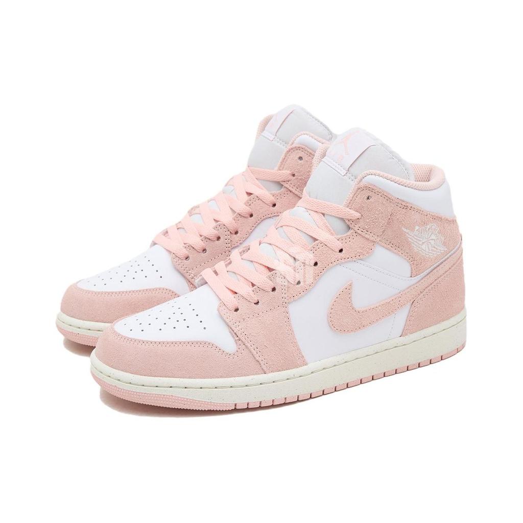 Air Jordan 1 Mid SE Legend розовые кроссовки унисекс белые парусные FN5215-161