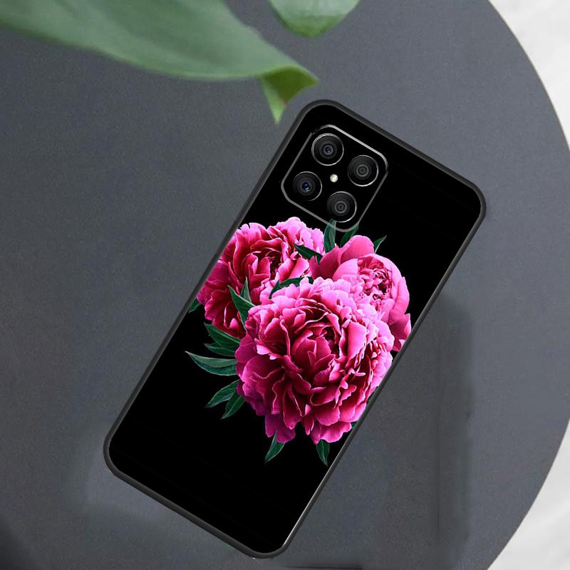 Элегантный розово-фиолетовый цветок пиона для чехла Honor Magic 8 7 5 6 Pro для Honor 200 400 Lite 50 70 90 X8c X8b X9a X9b X9c X9d Win