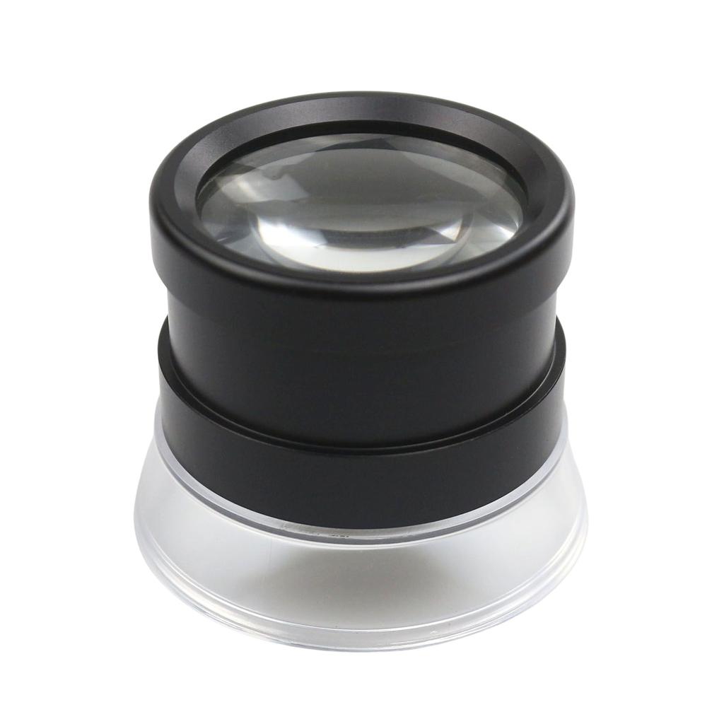 30X Scale Loupe Magnifier with 2 Scaleplates Portable Magnifying Glass Interchangeable Reticle
