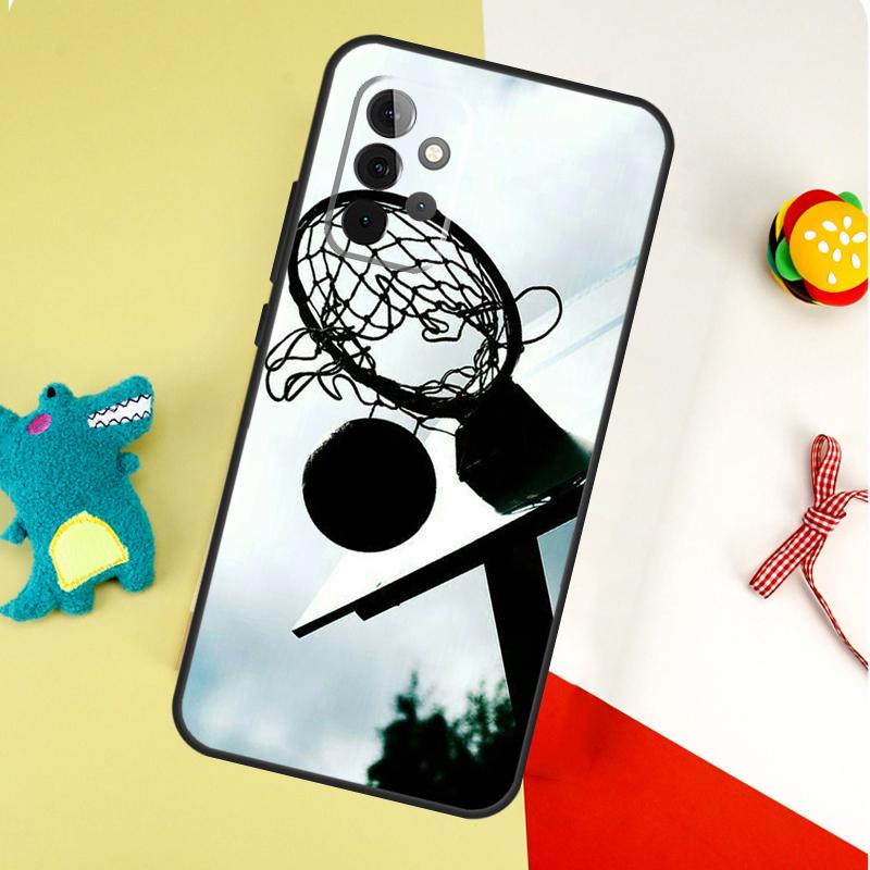 Спортивный чехол для телефона Samsung Galaxy A05 A06 A16 A54 A34 A14 A55 A35 A15 A53 A33 A13 A22 A32 A52 с рисунком Баскетбольный спорт
