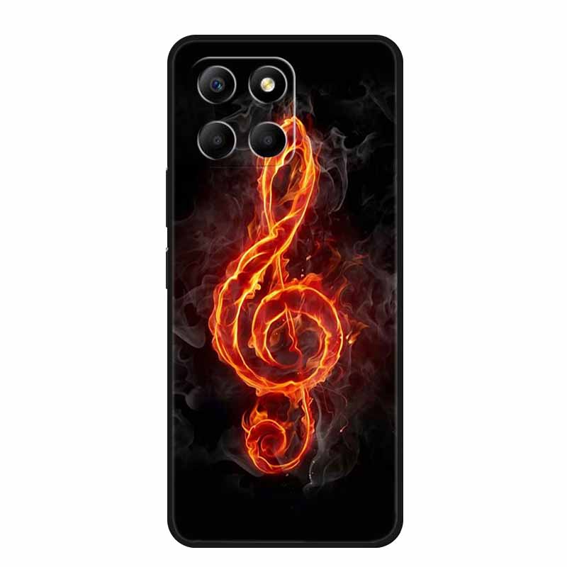 Чехол для Honor X6a Животные ТПУ Силикон Мягкая Задняя Крышка Телефона для Huawei Honor X6a HonorX6A 2023 Защитный Волк Черный Крутой Чехол