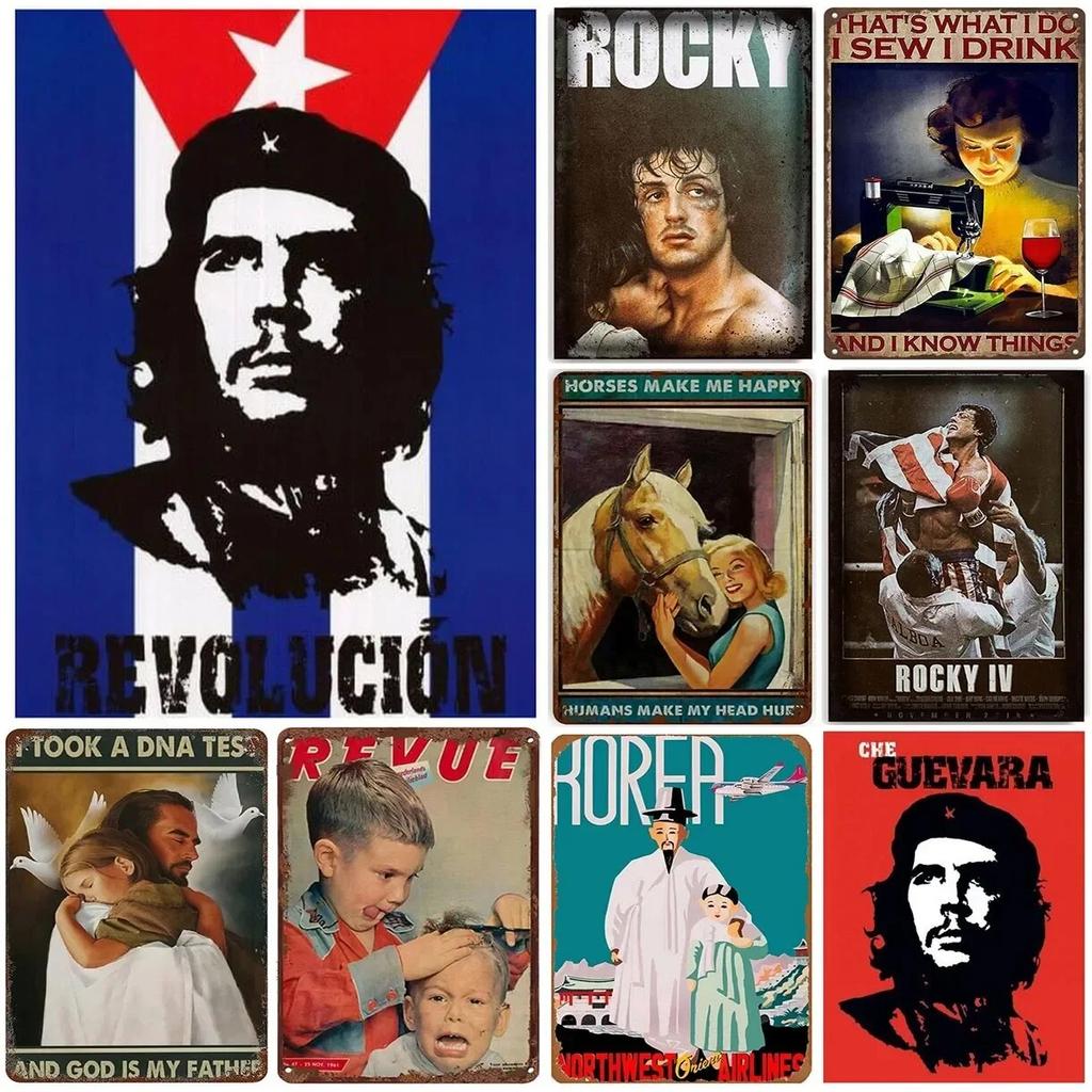 Vintage Che Guevara Be Realstic Metal Tin Signs Art Posters Plaque Bedroom Living Room Workshop Home Bar Decoration Wall Decor
