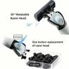 Six-Layer Black Manual Razor with Replacement Blade Head