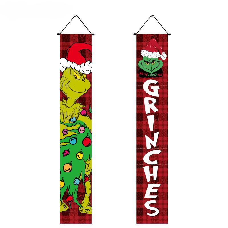 2025 Новый год Ивенф Рождественское украшение Баннер Подвесной Уличный Двор Переднее крыльцо Дверной знак Набор Рождественские украшения для дома