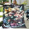 Anime Cartoon Demon Slayer Blanket,Flannel Blanket Throw Blanket,Sherpa Warm Children's Blanket for Living Room Bedroom Beds