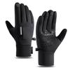Men's Winter Windproof Waterproof Fingerless Touchscreen Cycling Gloves - Warm Fleece for Outdoor Sports