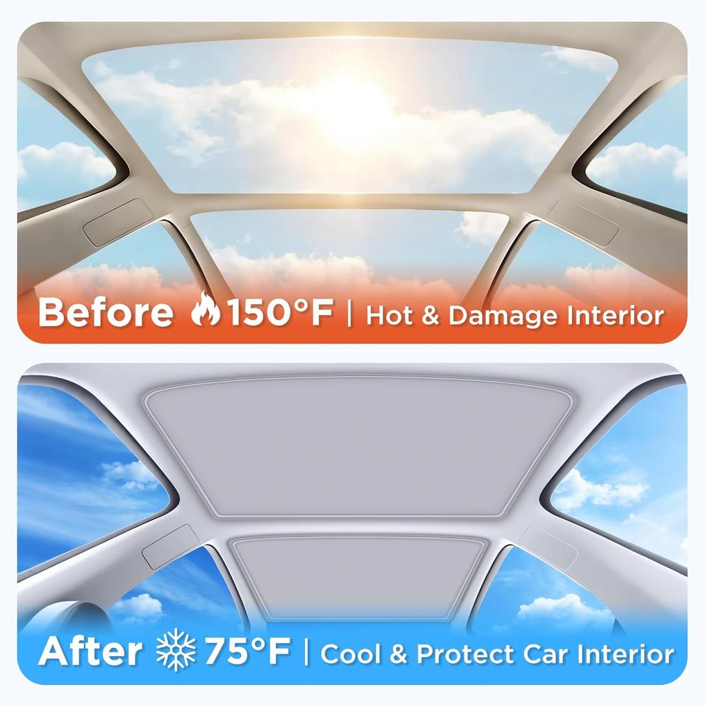 yz 2026 For Tesla Model 3 Highland Sunshade Magnetic Suction Clip Sunroof honeycomb Sunshades Model Y Juniper Skylight Accessory