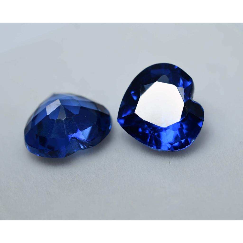 18.89 Ct Natural Flawless Blue Tanzanite Heart Cut Loose Gemstone Pair