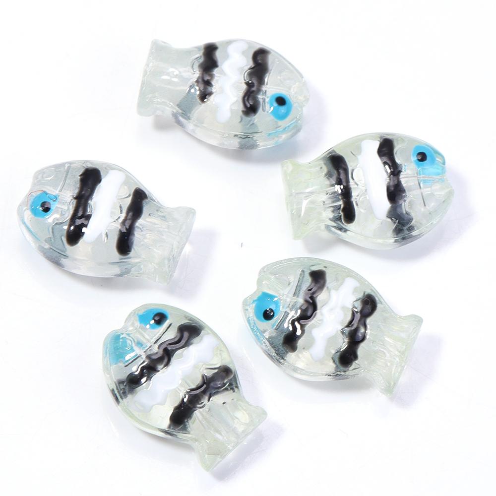 5 шт./лот Разноцветные ручной работы Lampwork Бусины Милые Мультяшные Морские Рыбки Россыпью Стеклянные Бусины Для DIY Модного Браслета Серьги Украшения