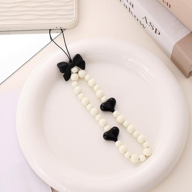 Простые облачные цветы, акриловая цепочка для телефона из бисера, ремешок ярких цветов с бантом и узлом-тюльпаном, чехол для телефона, веревка, ювелирные аксессуары для женщин