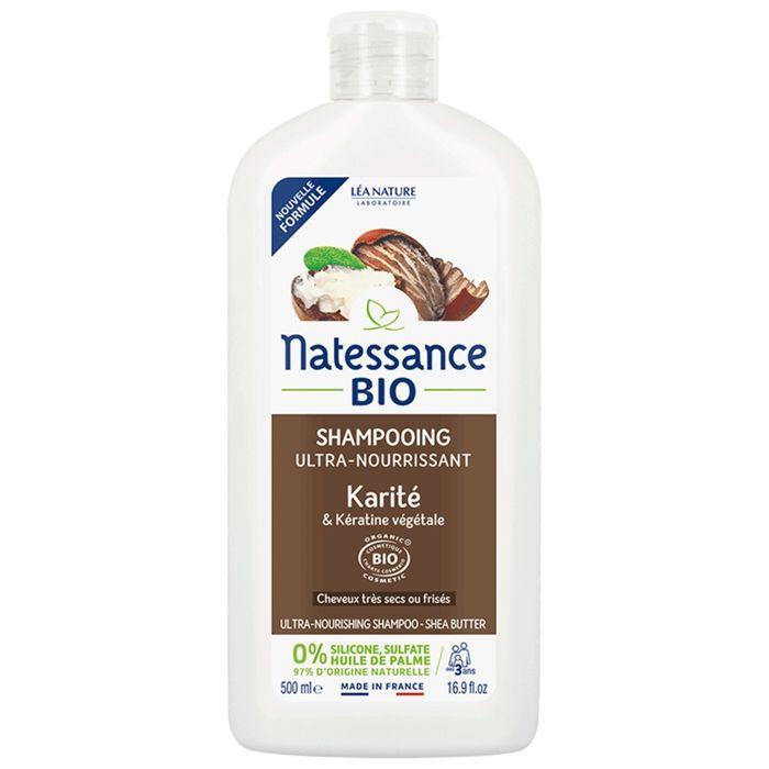 Natessance Shampooing Ultra Nourrissant Karité Bio et Kératine Végétale 500ml