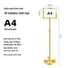 Oushuomo A4 Adjustable Double-Sided Stainless Steel Display Stand