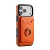 Phone Case For Iphone 17 Pro Max Air 17E 16E MagSafe Magnetic Leather Split Type Wallet Ring Card Holder Shockproof Back Cover