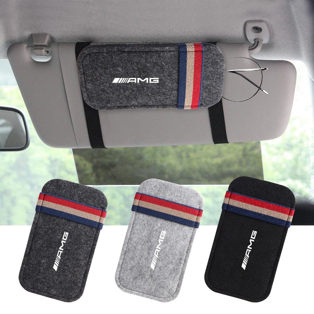 Car Sunglasses Organizer Bag Eyeglass Holder Glasses Storage Clip Accessories For Mercedes Benz W204 W124 W201 W202 W212 W220