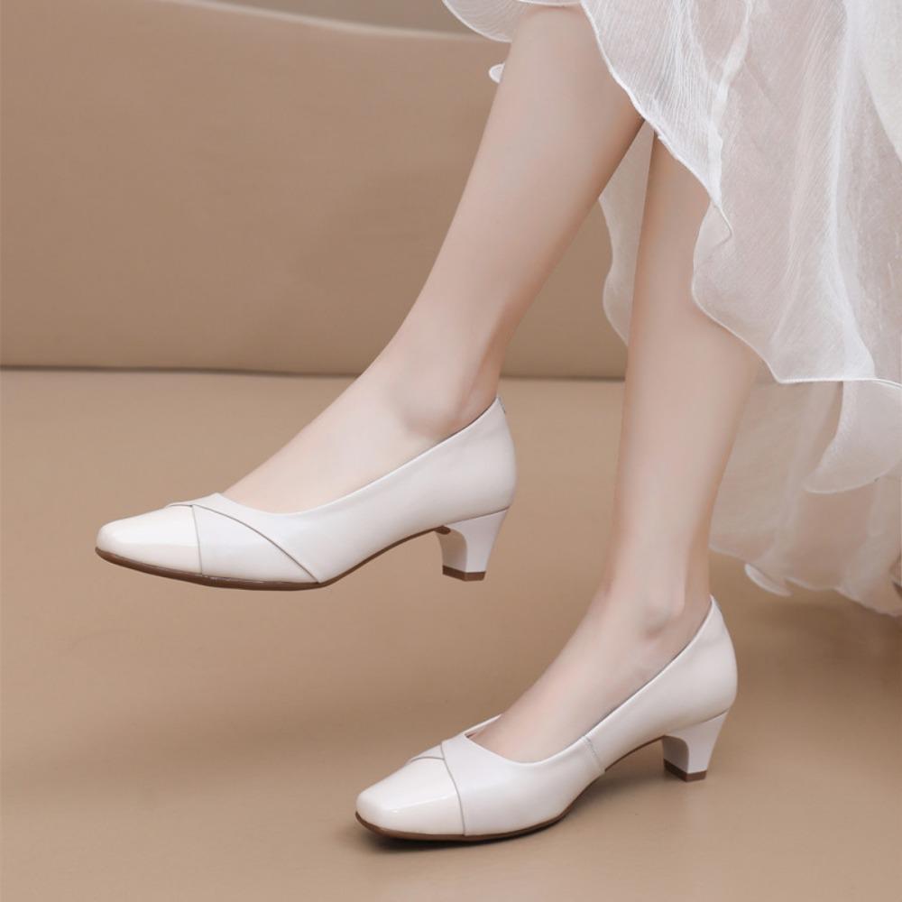 Туфли на высоком каблуке женские из натуральной кожи на низком каблуке женские кожаные туфли маленького размера кожаные туфли женские туфли на маленьком каблуке 4 см