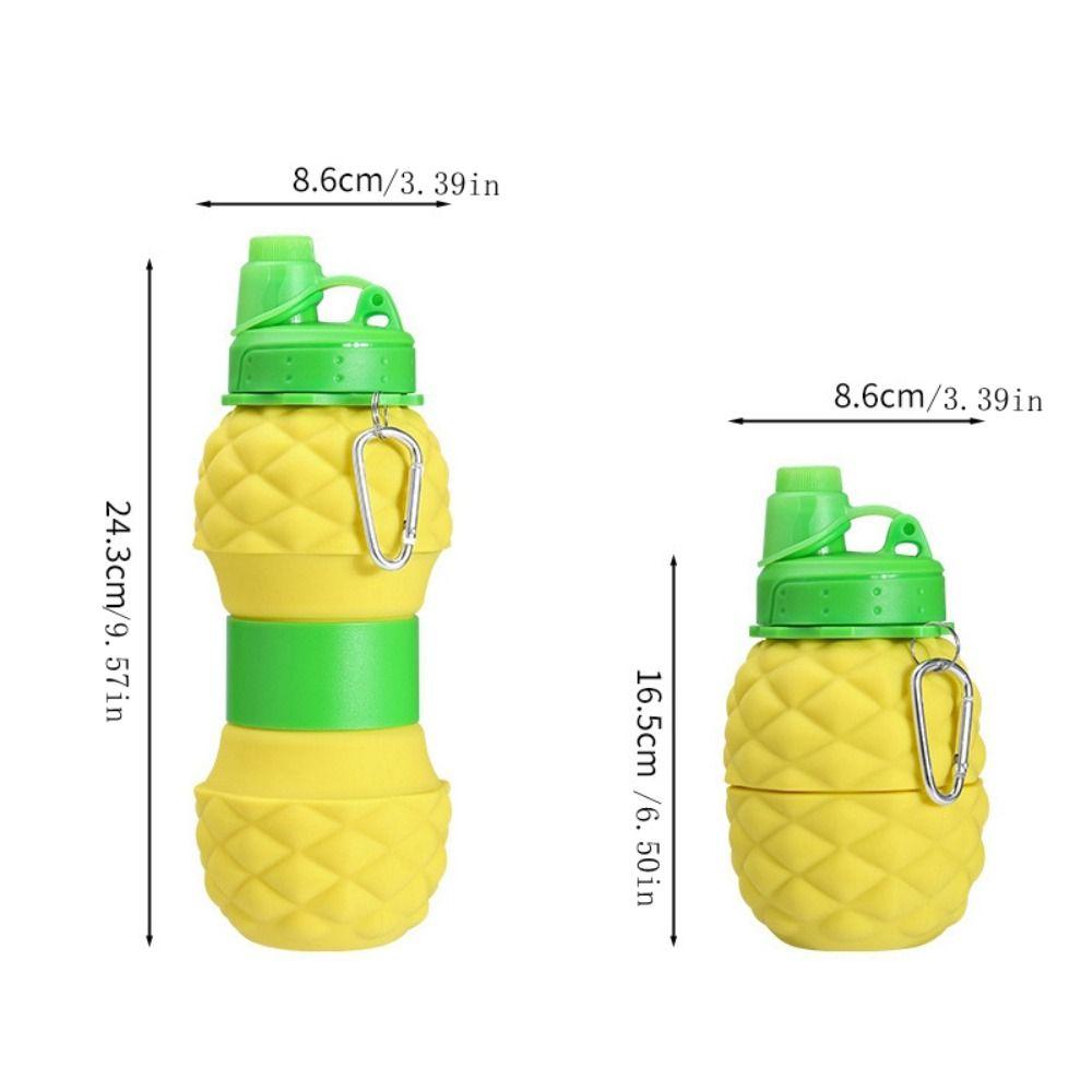 Fruit Shape Pineapple Sport Bottle Pineapple Collapsible Water Bottles Outdoor