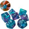 DND Cube Dice RPG Dice Amazing Colours Mixing Fantasy Starlight Effect Unique Font Styles Roll Dice Set Playing Board Games