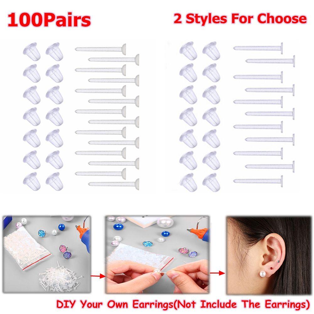 DIY Fashion Jewelry New Earring Back Stoppers Rubber Ear Post Nuts Plug Earring