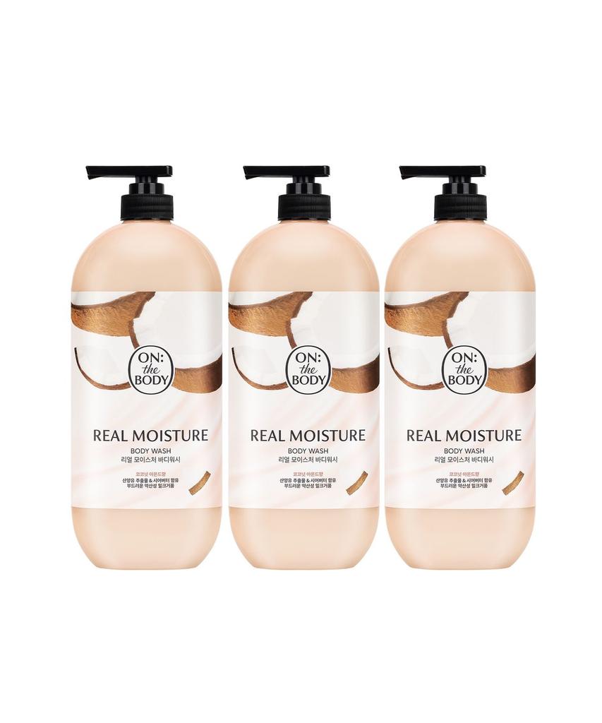 [Select Option] Real Moisture Body Wash 900g 3-Pack (Warm Cotton/Peony/Almond)