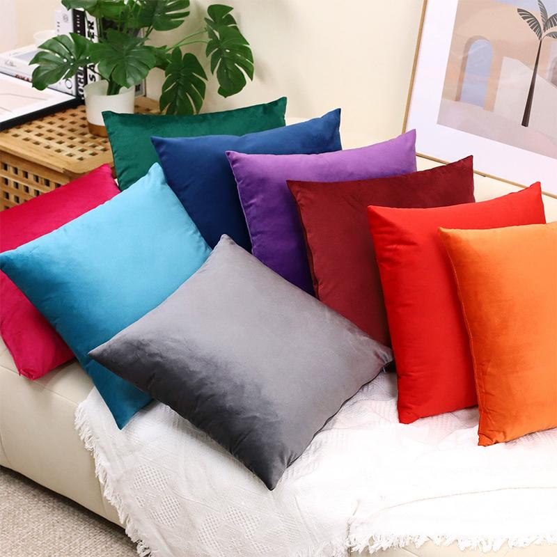 High-Quality 45*45CM Plush Pillow Case with Padded Layer for Cozy Home Decor