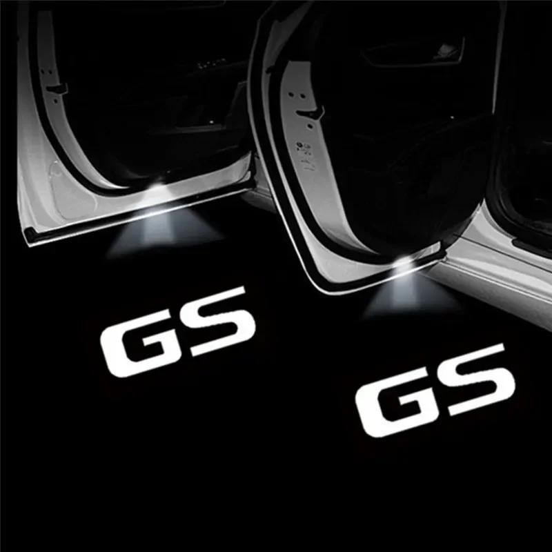 QMV5 2Pcs Led Car Door Welcome Light Warning Light For Lexus GS 300 330 350 430 450 2012 2013 2014-2017 Auto Decorations Accessories