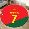 Круглый ковер CR7, Ковер для гостиной, спальни, дивана, игровой комнаты, Нескользящий коврик