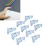 100Pcs Paper Clips Unique Dolphin Shape Lightweight Portable Electroplating Process Metal Paperclip 