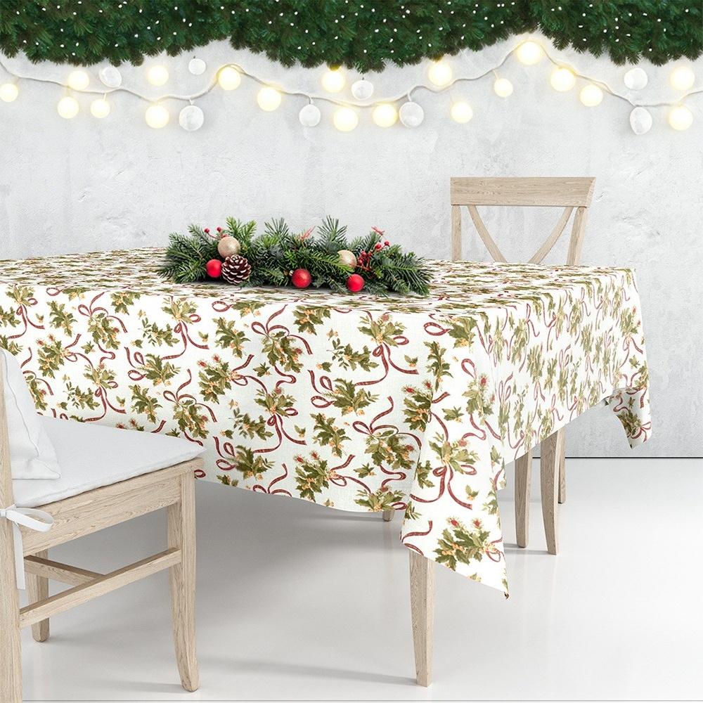 Stain-resistant Christmas tablecloth 180x130 cm