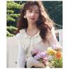 French Gentle Temperament Doll Collar Soft Waxy Sweater Female Fall Niche Chic Three-dimensional Flower Knitted Cardigan Coat