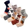 5 Pairs Of Toe Socks Cotton Children Five Finger Socks Cute Cartoon Animal Pattern Socks For Young Girls 3-12 Years