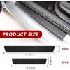 Damwot 4PCS Car Door Sill Protector, Black Carbon Fiber Car Door Threshold Protection, Door Edge Protection Decorate Anti-Scratch Sticker, Car