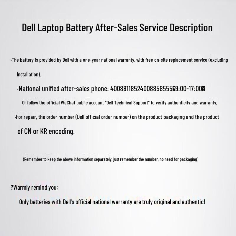 Dell 266J9 Original Internal Laptop Battery